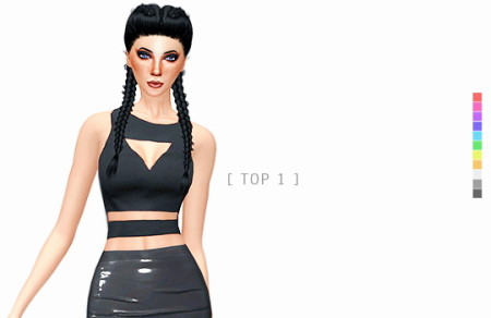 CUT OUT TOP VARIATIONS at Leeloo » Sims 4 Updates