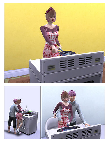 Sims 4 Cooking pose at A luckyday