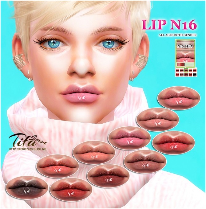 Sims 4 Lips N16 at Tifa Sims