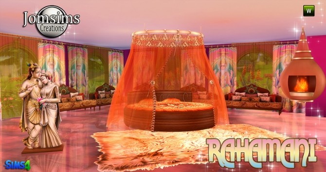 Sims 4 Rahamani Indian bedroom at Jomsims Creations