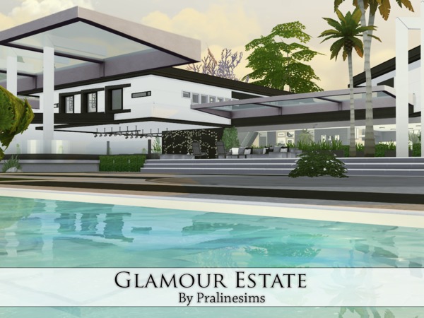 Sims 4 Glamour Estate by Pralinesims at TSR