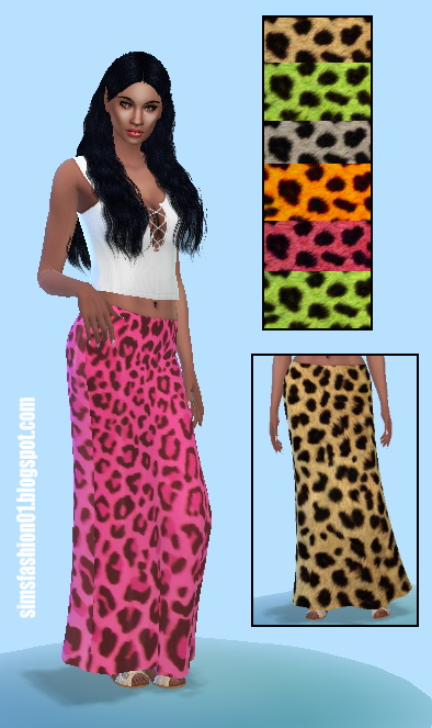 Sims 4 Long Skirts at Sims Fashion01