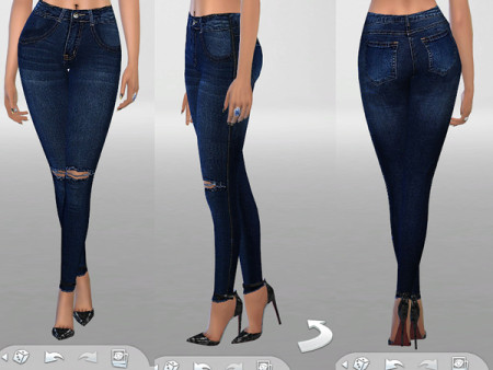 Indigo Skinny Jeans No.02 by Pinkzombiecupcakes at TSR » Sims 4 Updates