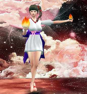 Sims 4 Vampire Princess Miyu feel pose at A luckyday
