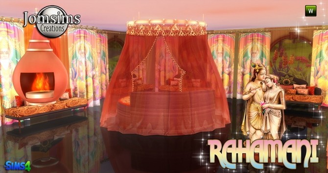 Sims 4 Rahamani Indian bedroom at Jomsims Creations