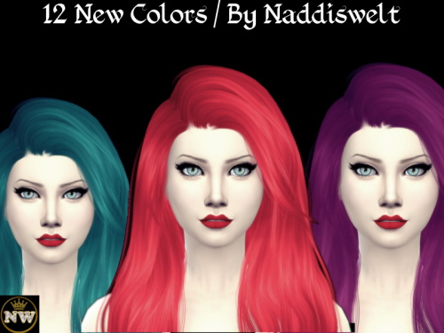 Sims 4 RECOLOR HAIR 2 at Naddi