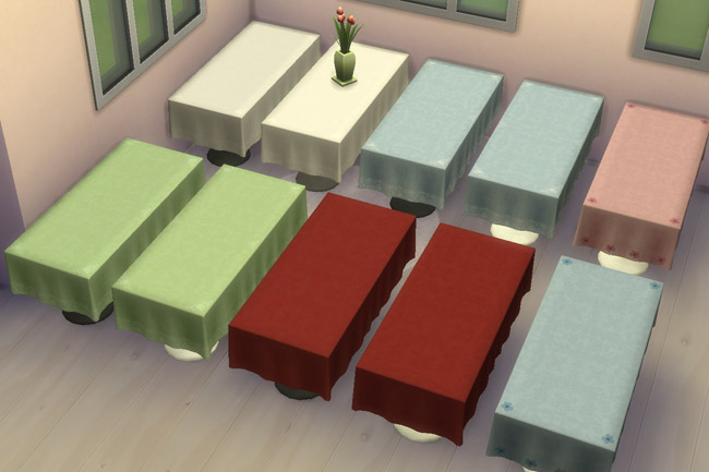 Sims 4 Double holiday table by mammut at Blacky’s Sims Zoo