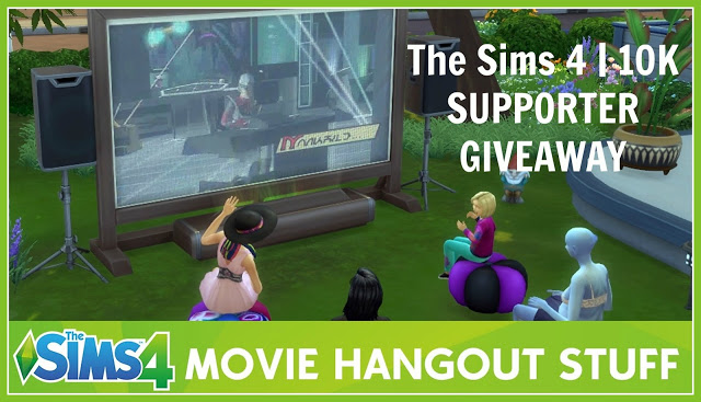 Sims 4 Movie Stuff Hangout 10K SUPPORTER GIVEAWAY at Dinha Gamer