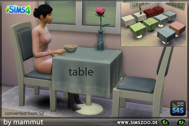 Sims 4 Small holiday table by mammut at Blacky’s Sims Zoo
