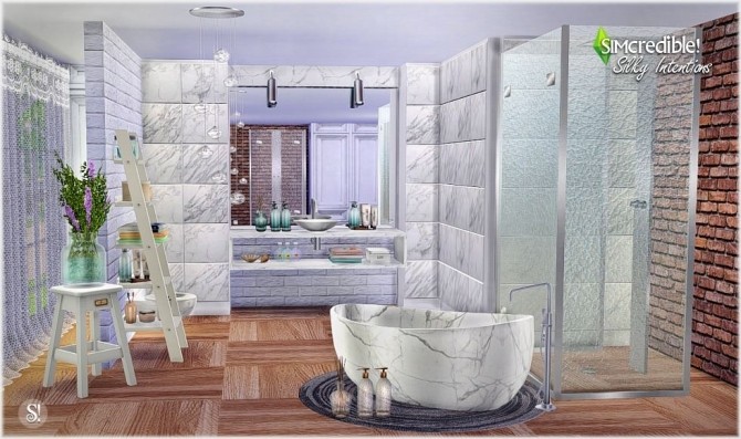 Sims 4 Silky Intentions bathroom at SIMcredible! Designs 4