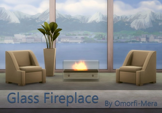 Sims 4 Glass Fireplace at Omorfi Mera