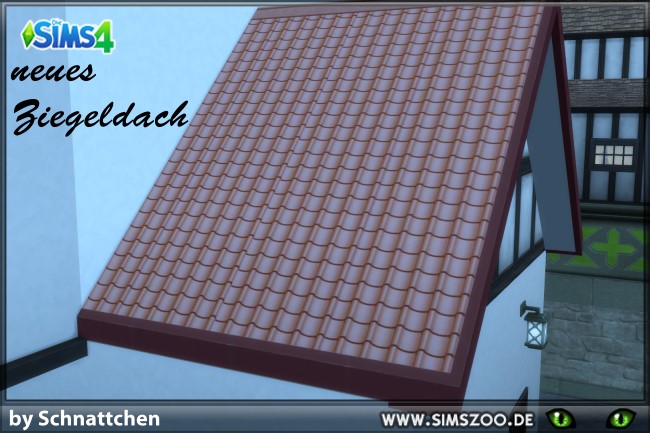 Sims 4 Tile roof 01 by Schnattchen at Blacky’s Sims Zoo