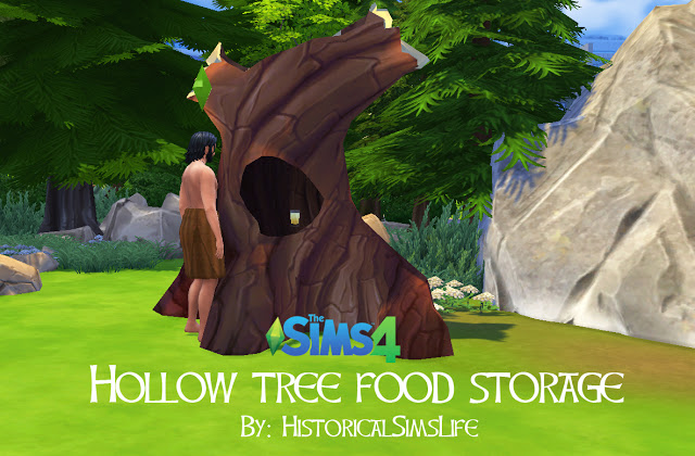 Sims 4 Hollow Tree as a Food Storage by Anni K at Historical Sims Life
