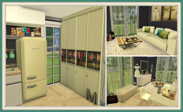 Sims 4 Kitchen & Living Room II at Dinha Gamer