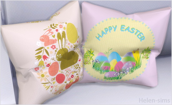 Sims 4 Easter pillows at Helen Sims