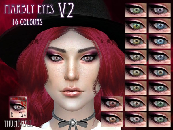 Sims 4 Marbly Eyes more realistic version by RemusSirion at TSR