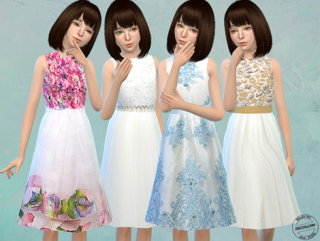 Floral Tulle Dresses by Fritzie.Lein at TSR