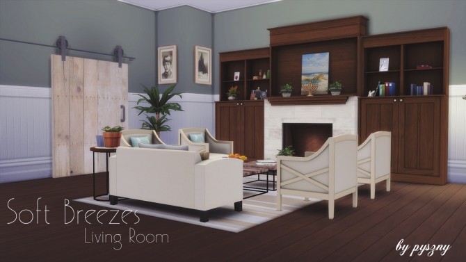 Sims 4 Soft Breezes Living Room at Pyszny Design