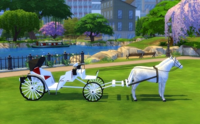 Sims 4 Wedding carriage by Maman Gateau at Sims Artists