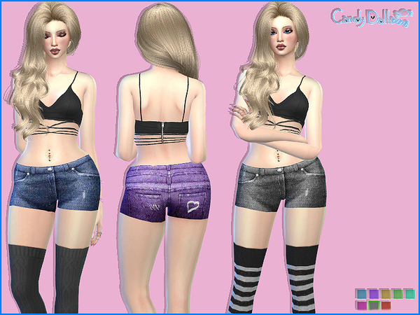 Sims 4 CandyDoll Dolly Shorts by DivaDelic06 at TSR