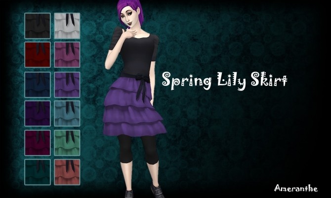 Sims 4 Spring Lily Skirt at Ameranthe – Camera Obscura