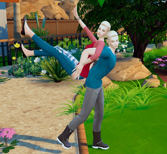 Twins Power poses at Rethdis-love » Sims 4 Updates