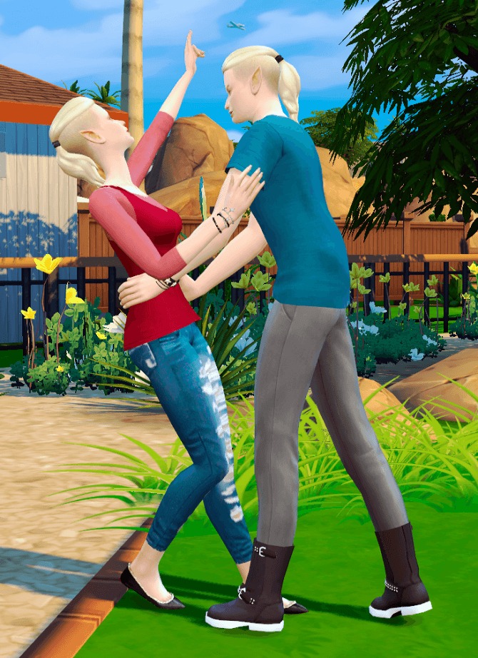 Sims 4 Twins Power poses at Rethdis love