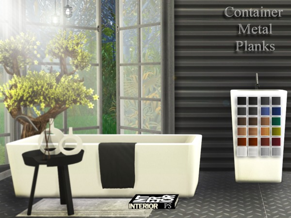 Sims 4 Container Metal Planks by Pralinesims at TSR