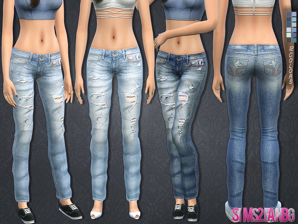 Sims 4 3d Jeans by sims2fanbg at TSR