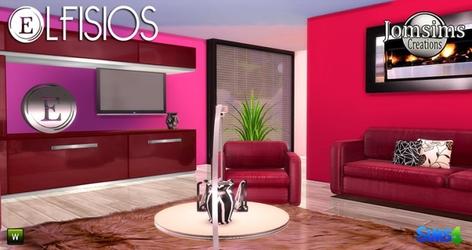 Sims 4 ELFISIOS livingroom at Jomsims Creations