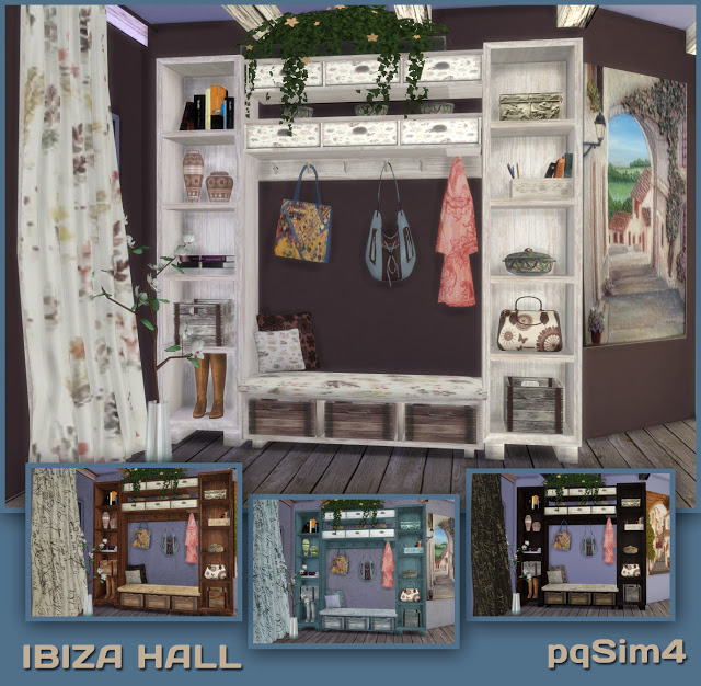 Sims 4 Ibiza Hall by Mary Jiménez at pqSims4