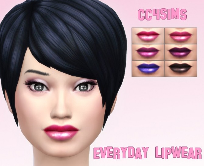 Sims 4 Everyday lipwear by Christine at CC4Sims