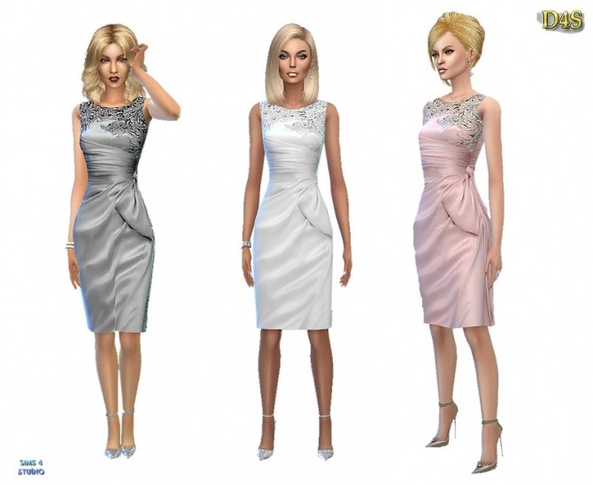 Sims 4 Spring flower dress at Dreaming 4 Sims