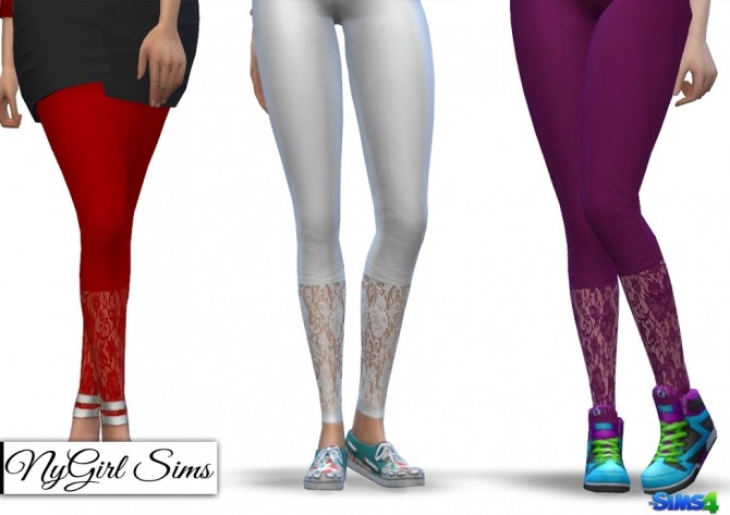 Sims 4 Quarter Lace Leggings at NyGirl Sims
