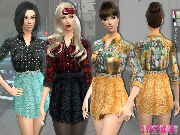 Sims 4 Shirt outfit by sims2fanbg at TSR