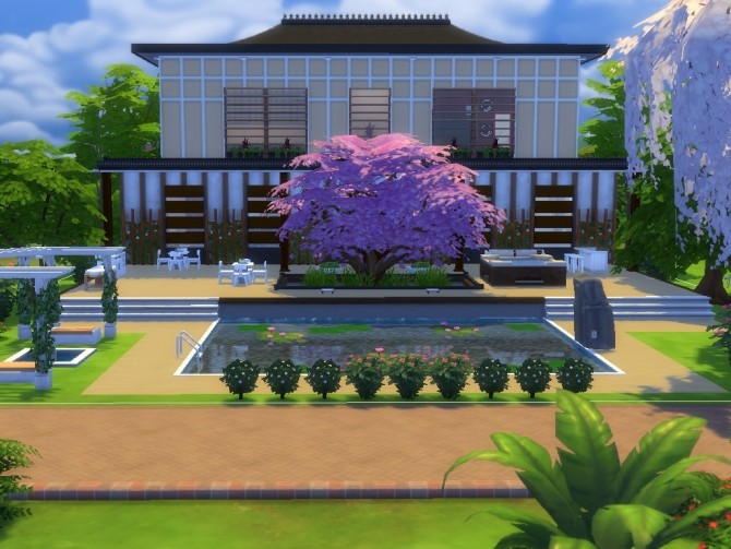 Sims 4 Japanese House (no CC) at Tatyana Name