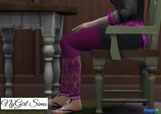 Sims 4 Quarter Lace Leggings at NyGirl Sims