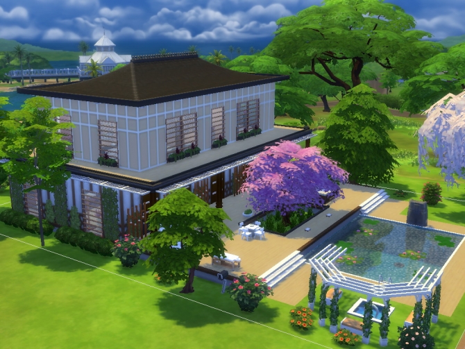 Japanese House (no CC) at Tatyana Name » Sims 4 Updates