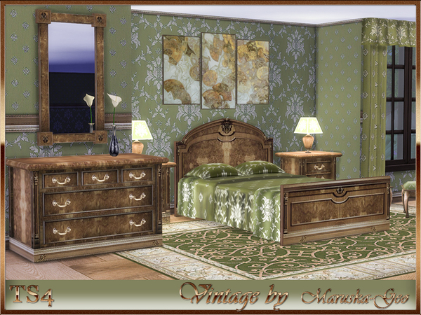 Sims 4 Vintage set by Maruska Geo at TSR