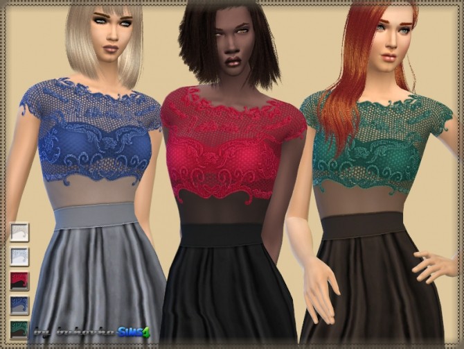 Sims 4 Dress & Lace top at Bukovka