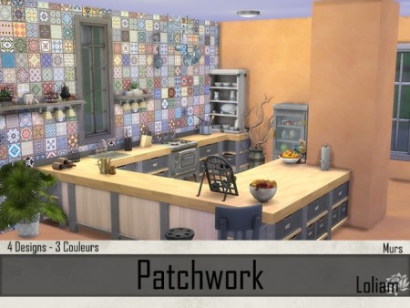 Patchwork walls and floors by Loliam at Sims Artists