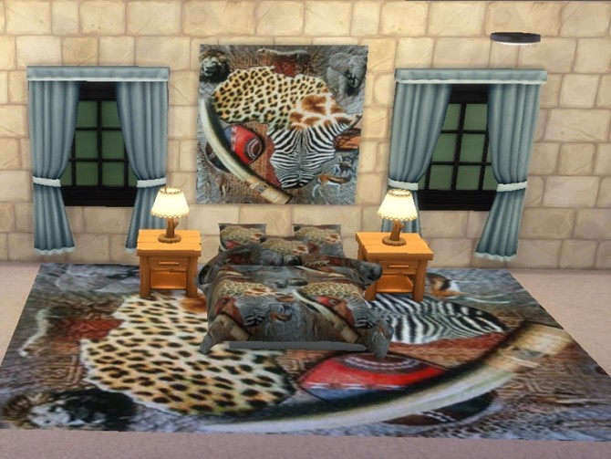 Sims 4 African double bedroom set at Trudie55