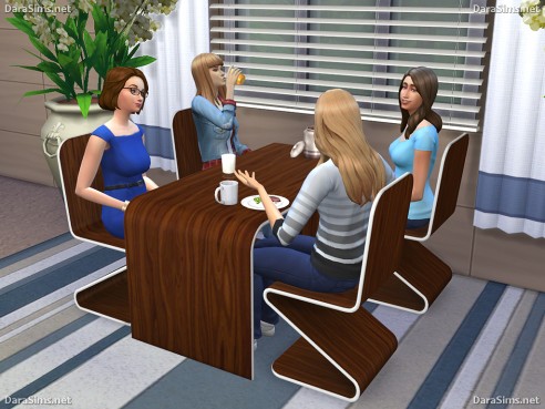 Sims 4 Dining Furniture Set at Dara Sims