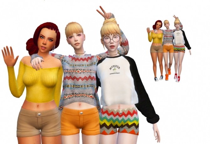 Sims 4 Group Poses #1 at Rinvalee