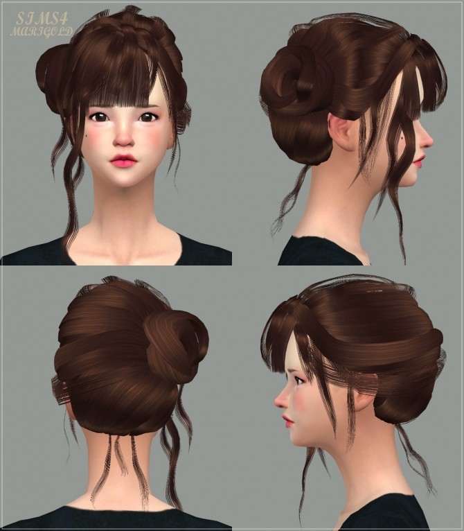 Sims 4 Hair 02 Side Low Bun at Marigold