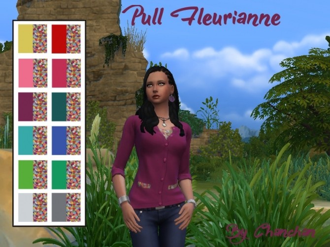Sims 4 Fleurianne sweater by Chanchan24 at Sims Artists