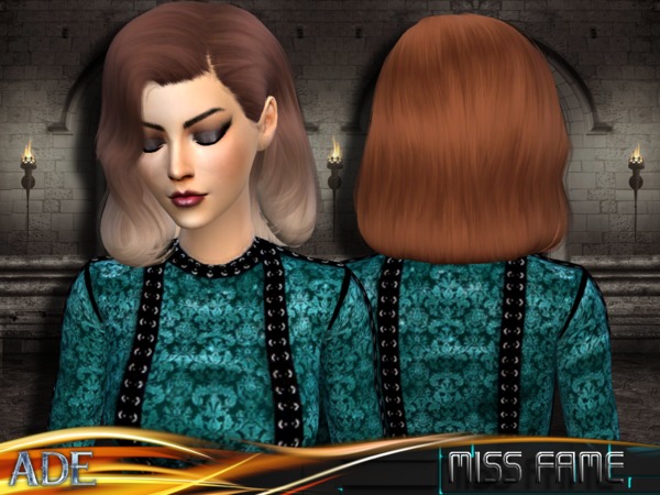 Sims 4 Miss Fame hair by Ade Darma at TSR