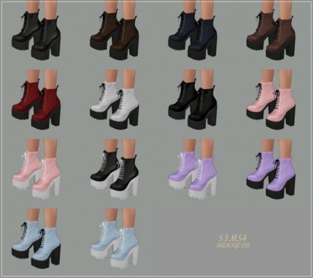 Chunky Combat Boots at Marigold » Sims 4 Updates