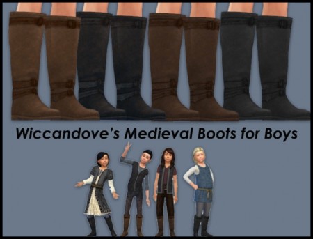 Wiccandove’s Medieval Boots for Boys by Wiccandove at SimsWorkshop