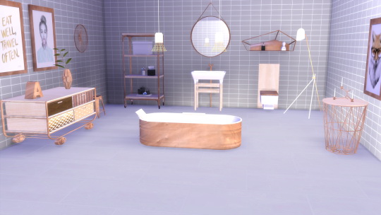 Sims 4 Copper Bathroom Set at Meinkatz Creations